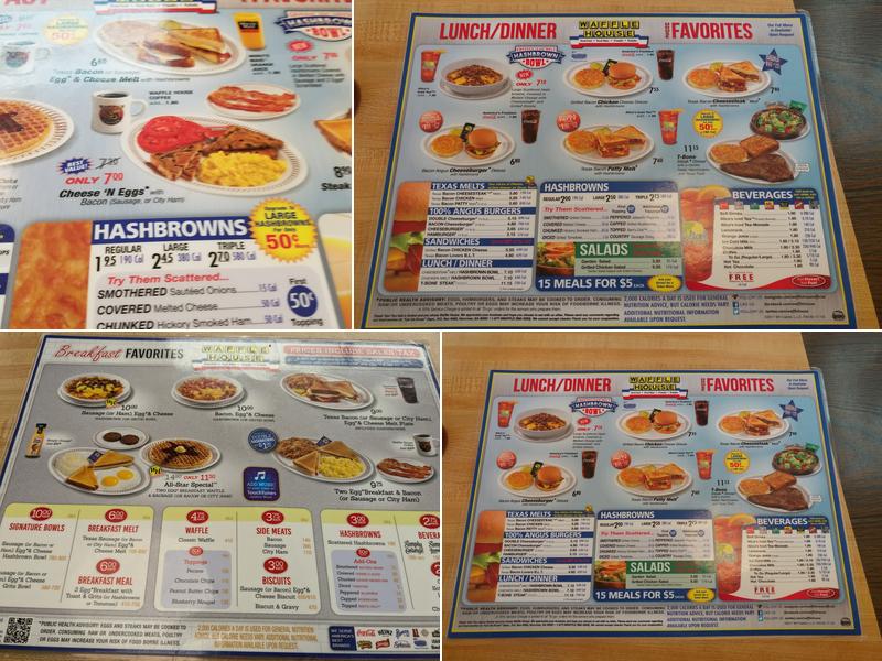 Waffle House Menu