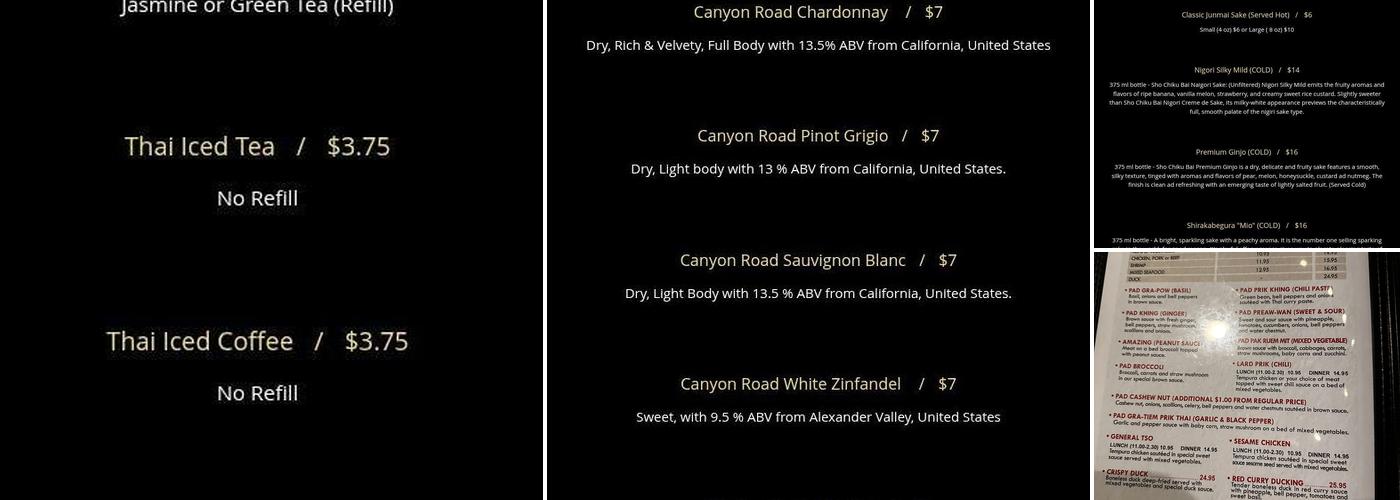 Hideko 2 Sushi-Thai Restaurant Menu