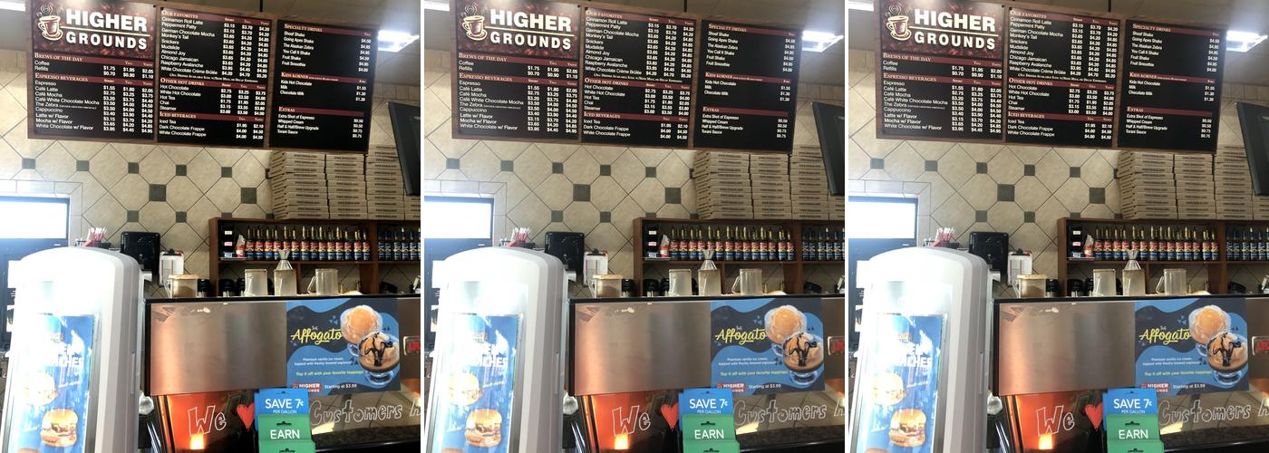 Higher Grounds Coffee House Menu