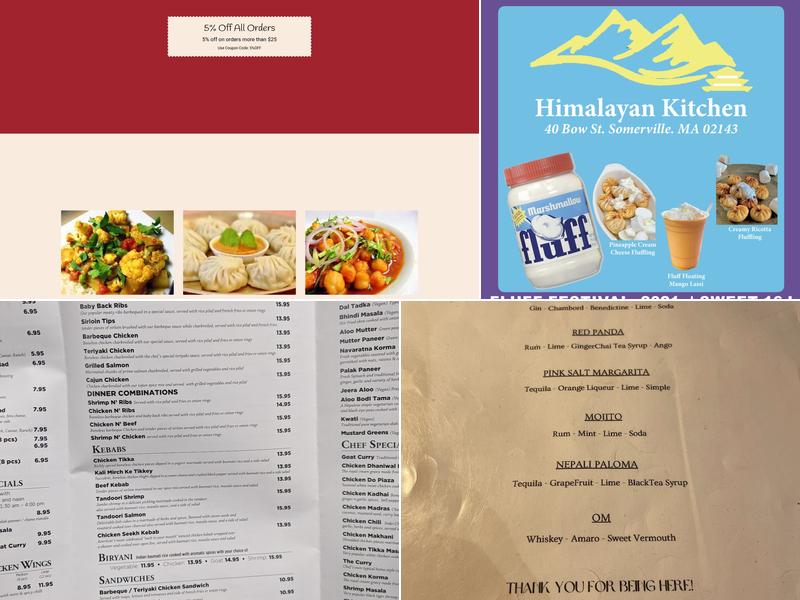 Himalayan Kitchen Menu