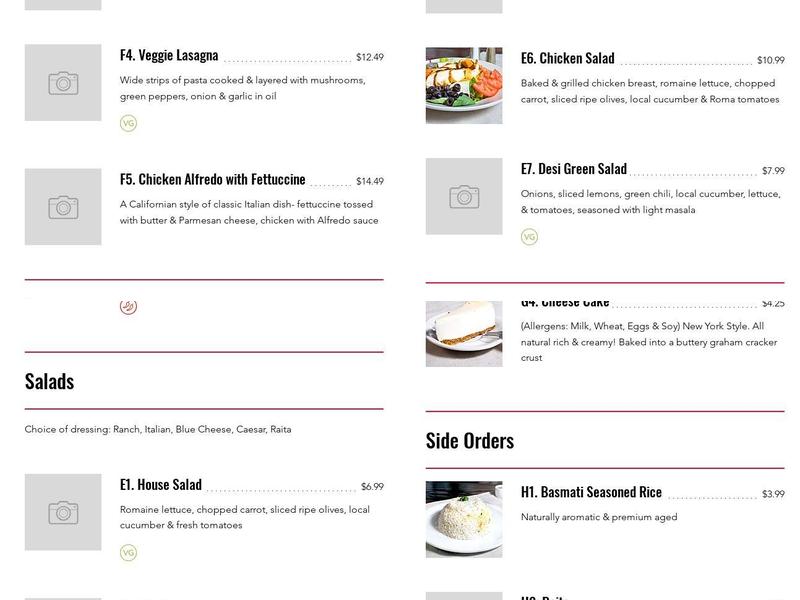 Himalayan Pizza & Momo Menu