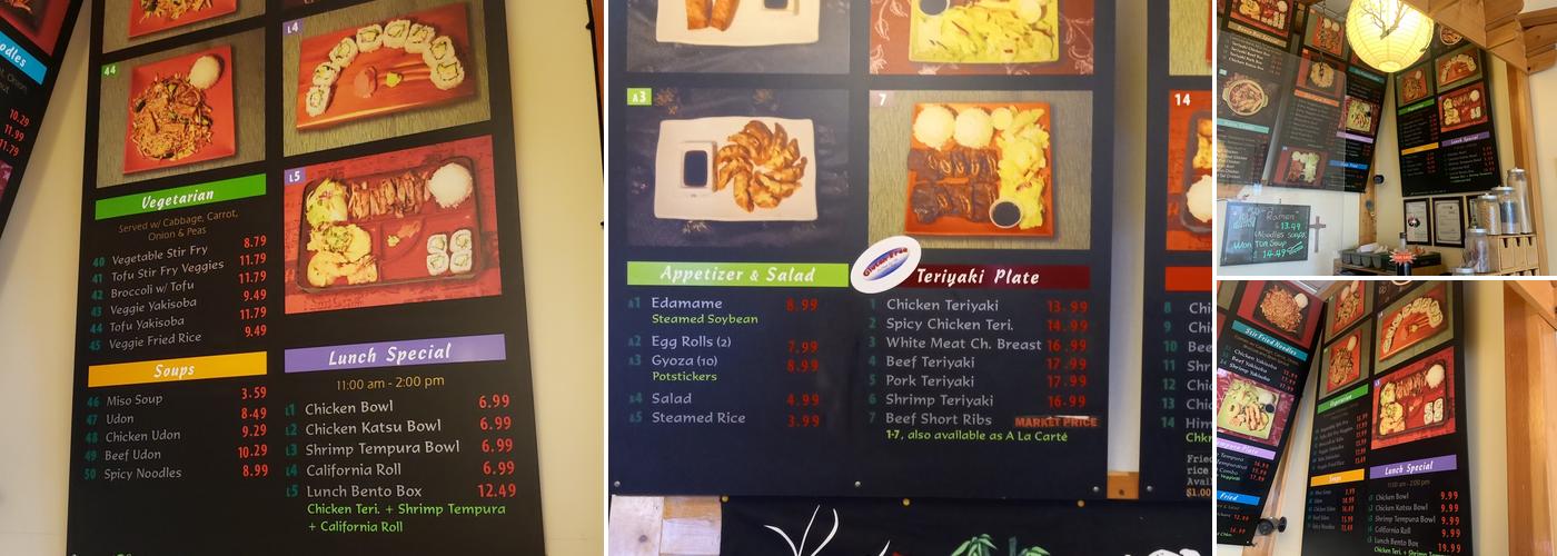 Himitsu Teriyaki Menu