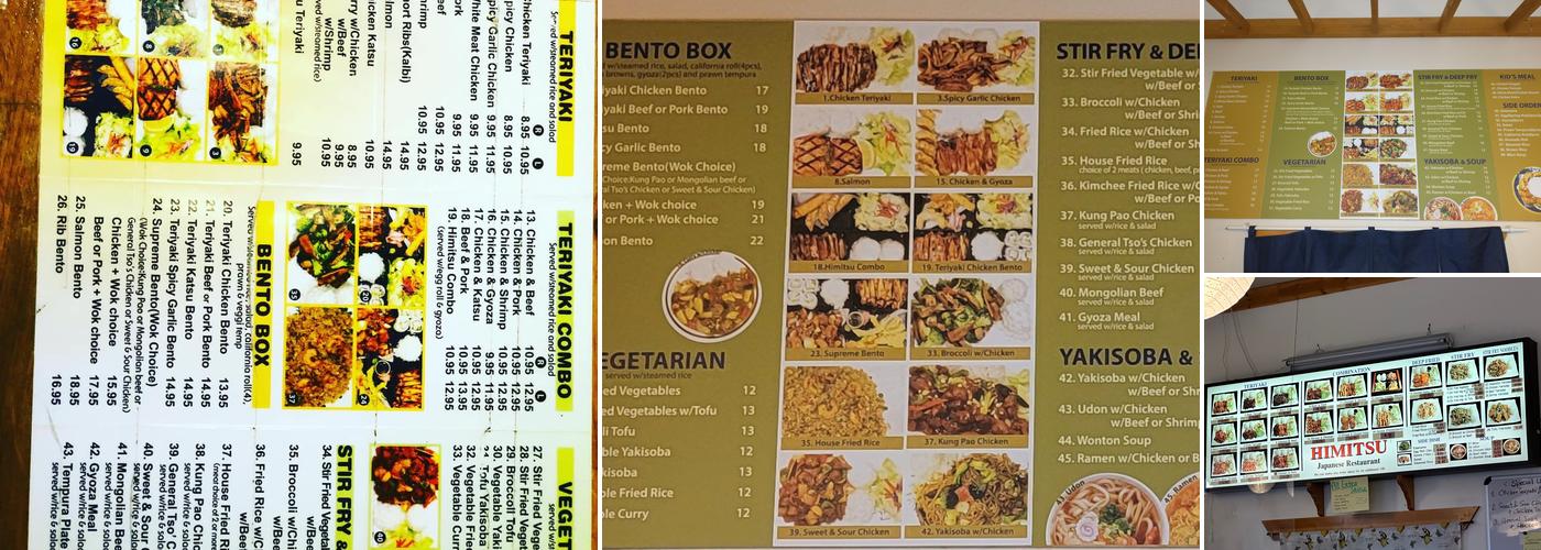 HIMITSU TERIYAKI Menu