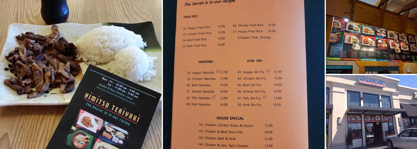 Himitsu Teriyaki Menu