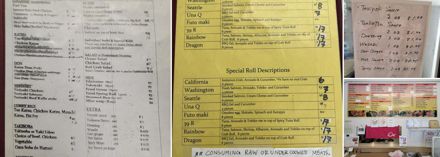 Hiroshi's Take-out & Deli Menu