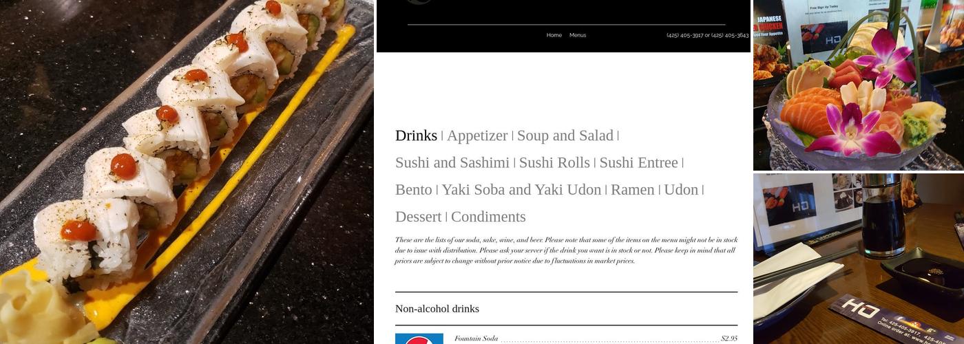 Ho Sushi Bistro Menu