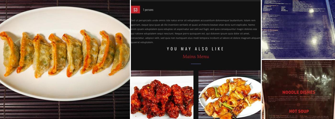 Hoban Korean BBQ Menu