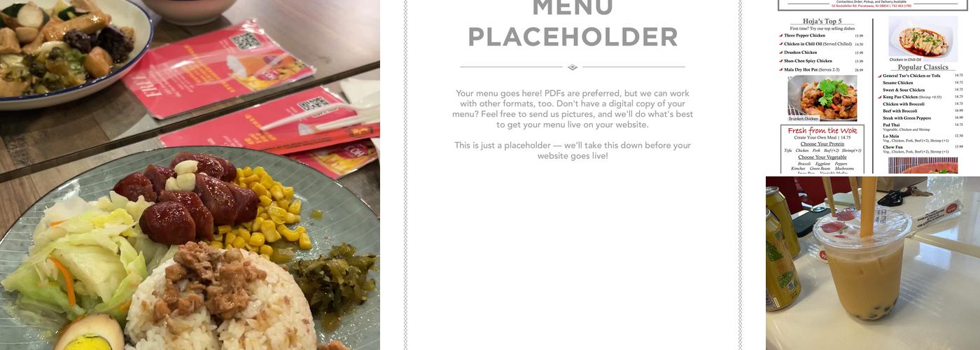 Hoja Asian Fusion Menu