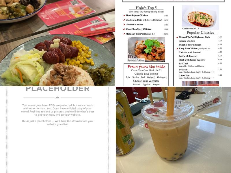 Hoja Asian Fusion Menu