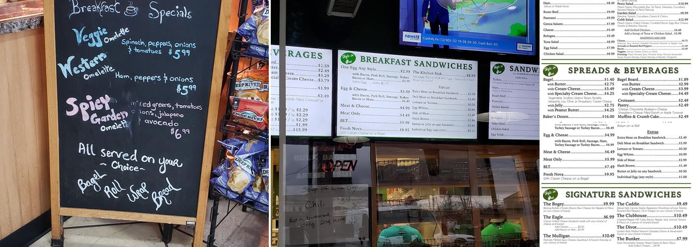 Hole in One Bagel-Deli Menu