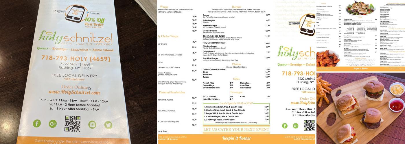 Holy Schnitzel (Queens) Menu