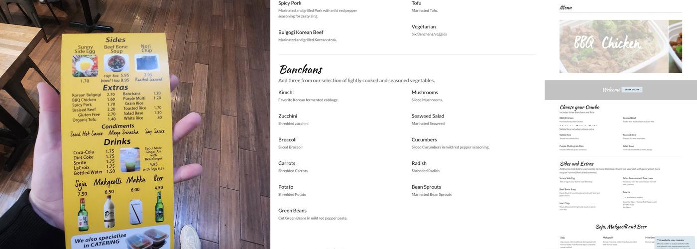 Seoul Kitchen Menu