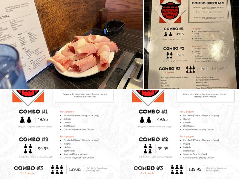 Hon Machi Korean BBQ Menu