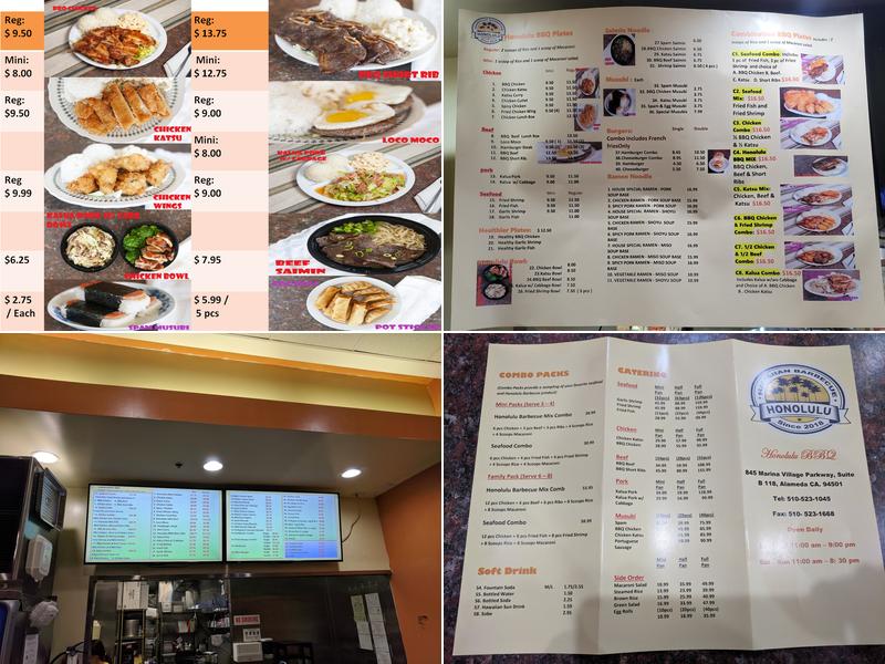 Honolulu BBQ Menu