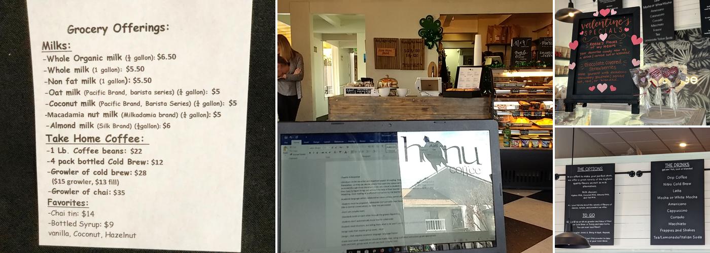Honu Coffee Menu