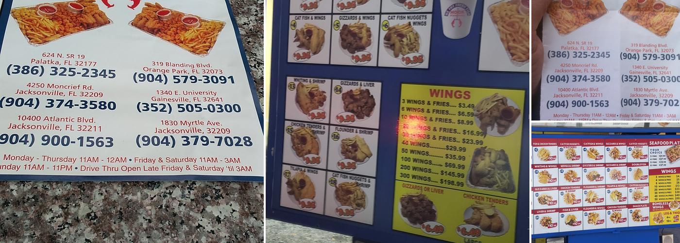 Hook Fish & Chicken Menu