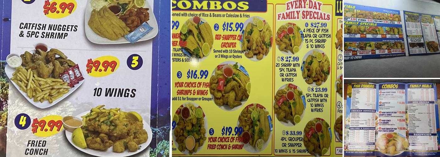 Hooks Fish & Chicken Menu