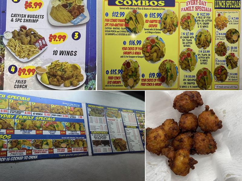 Hooks Fish & Chicken Menu