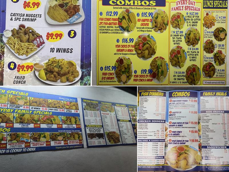 Hooks Fish & Chicken Menu