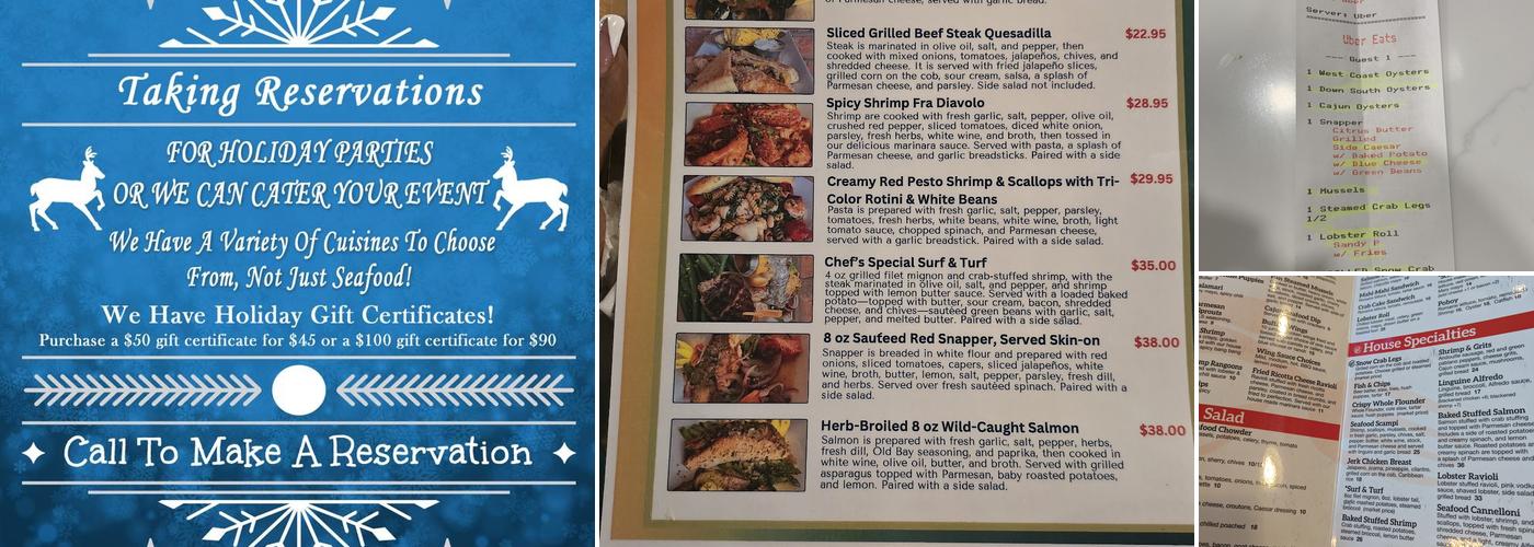 Hook Line & Schooner Menu