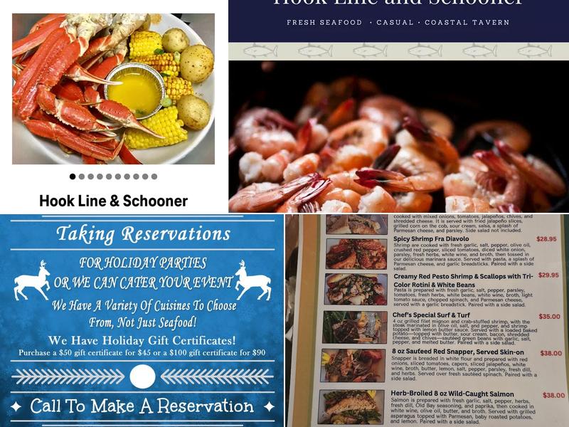 Hook Line & Schooner Menu