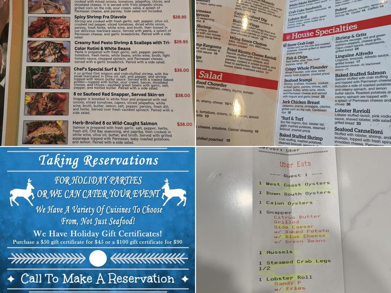 Hook Line & Schooner Menu