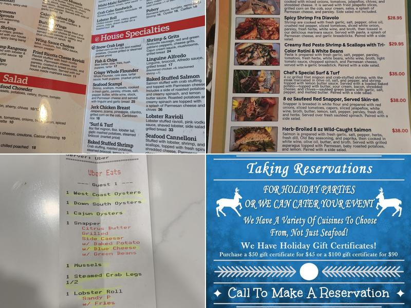 Hook Line & Schooner Menu