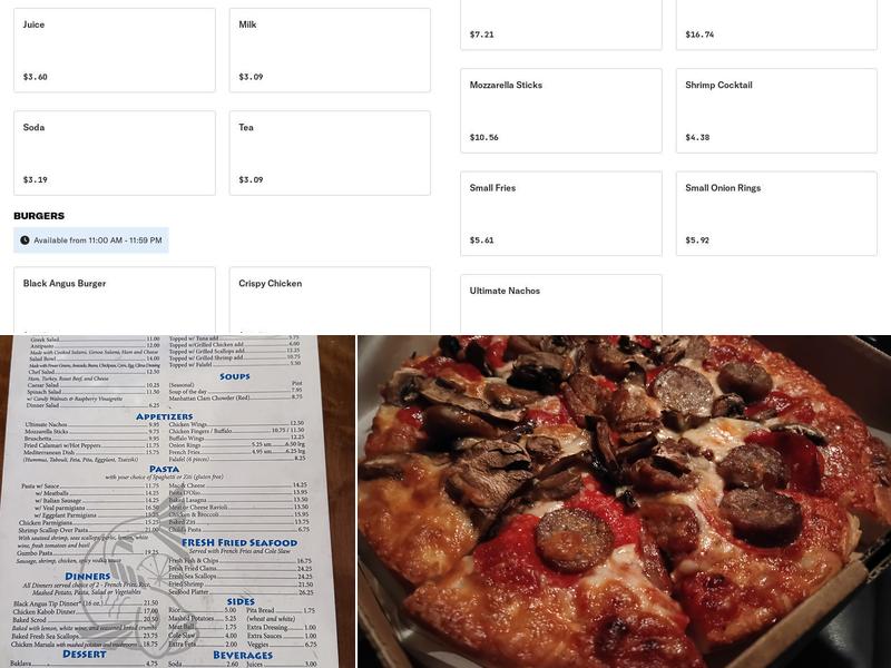 Hope Street Pizza and Family Restaurant Menu