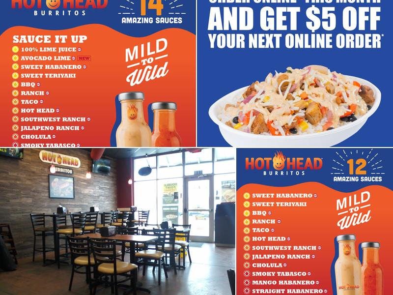 Hot Head Burritos Menu