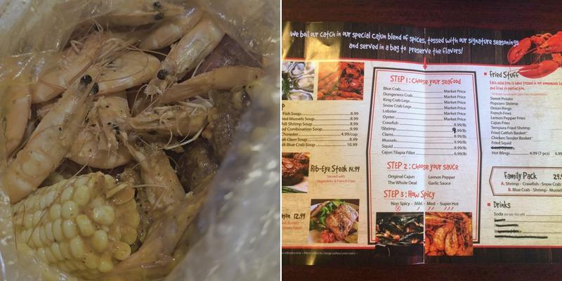 Hot Mariscos Menu