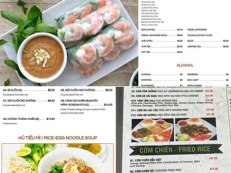 Phở VIET 1 Menu