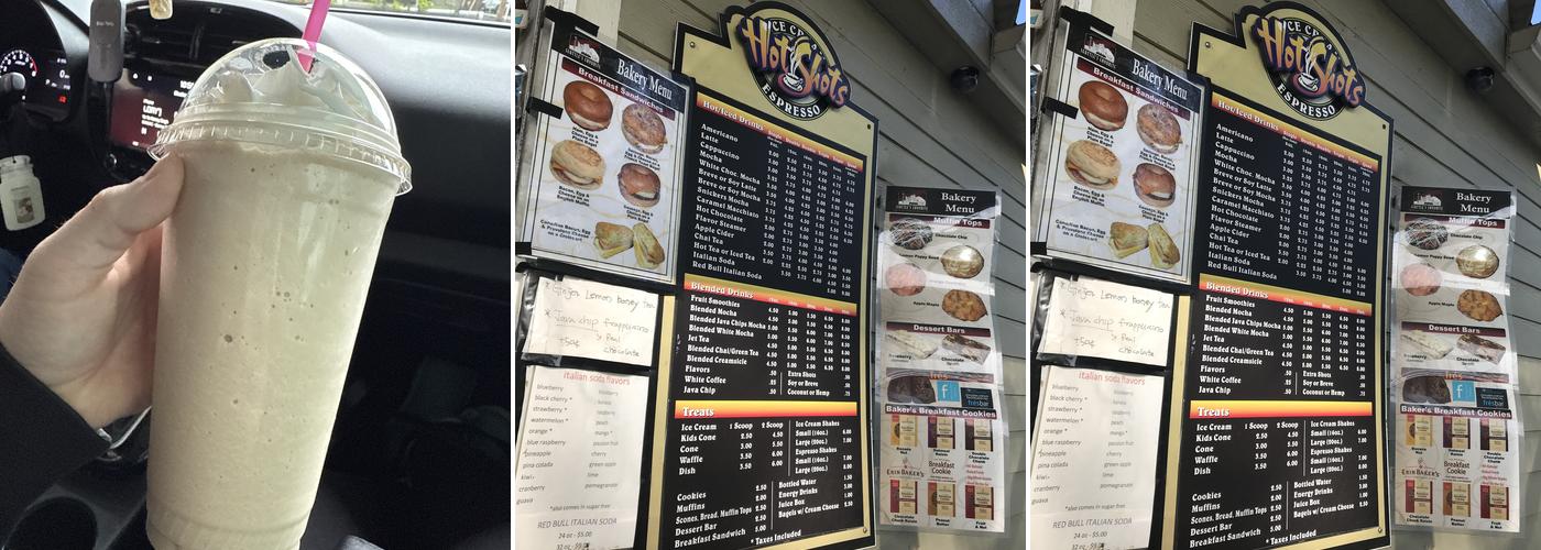 Hot Shots Espresso Menu