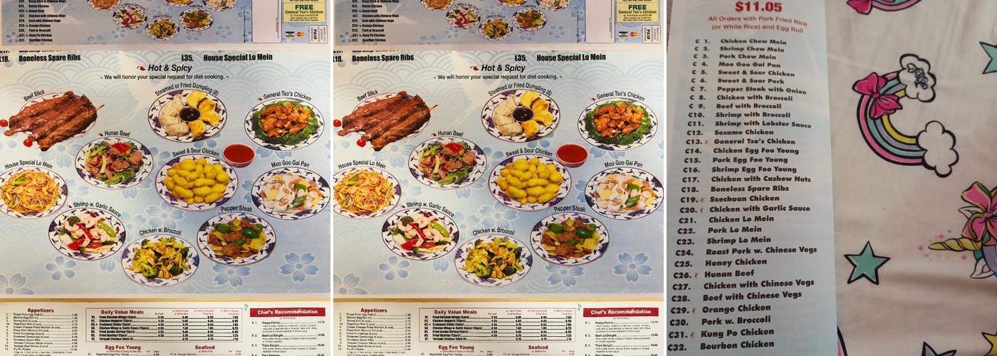 Hot Wok Menu