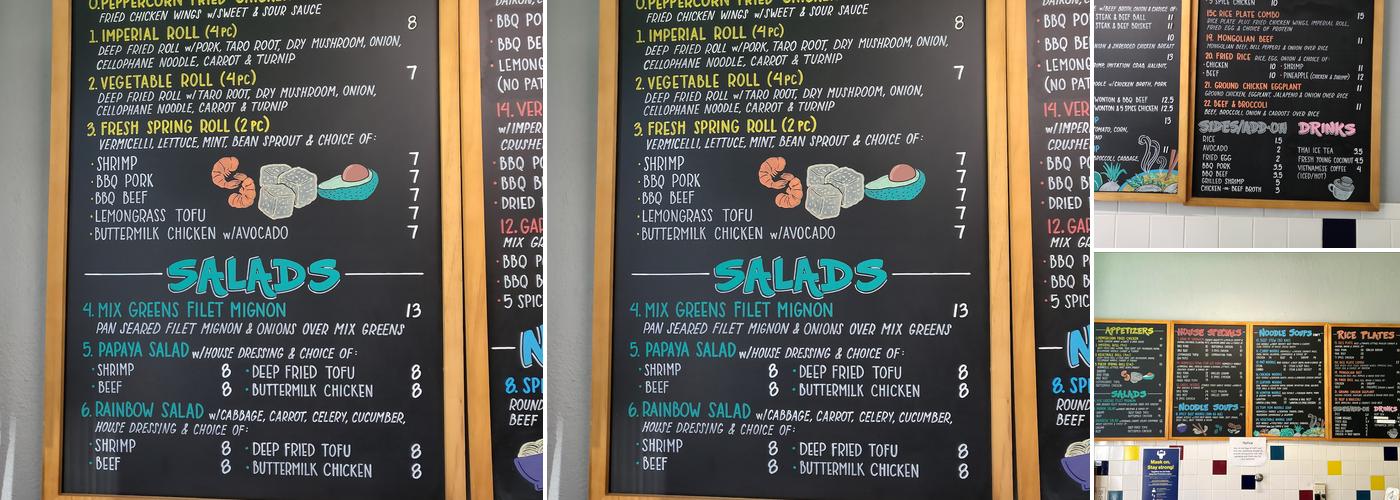 Noodle Time Menu