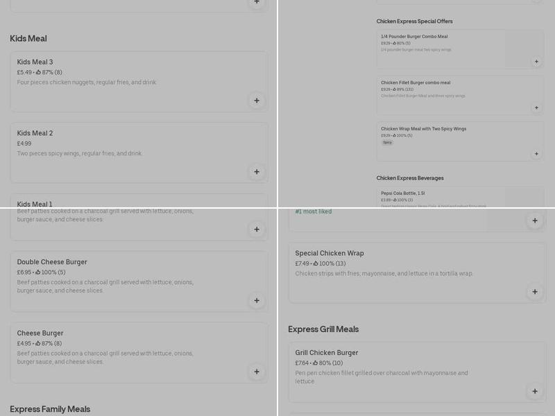 Chicken Express Menu