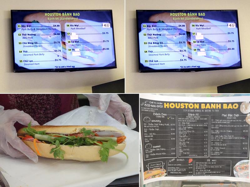 Houston Banh Bao Menu
