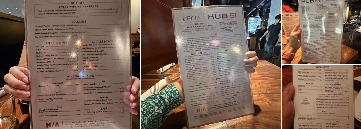 Hub 51 Menu