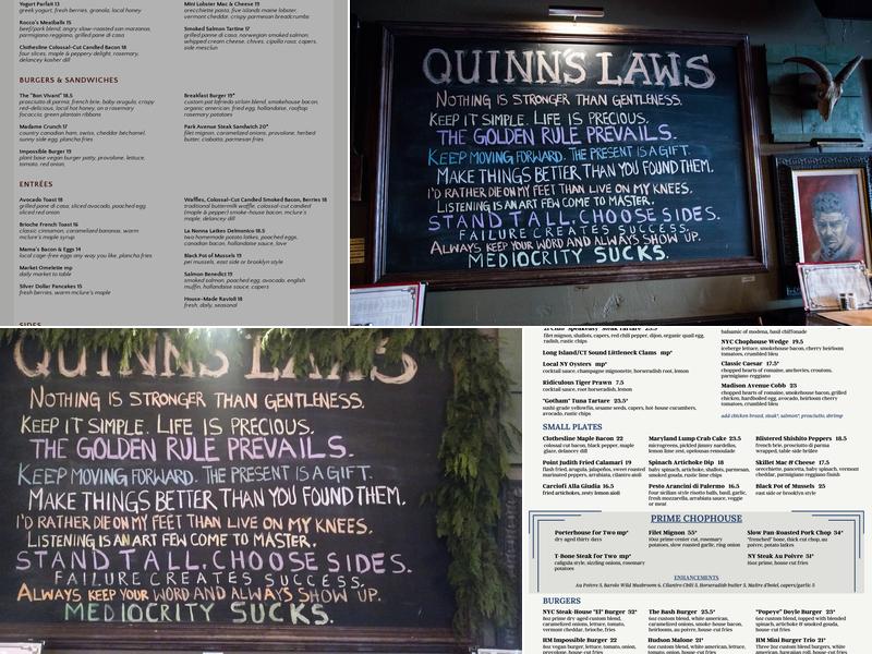 Hudson Malone: A New York Joint Menu