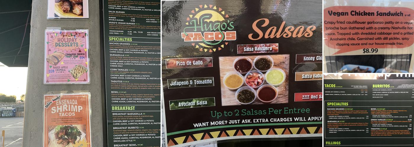 Hugo's Tacos Studio City Menu