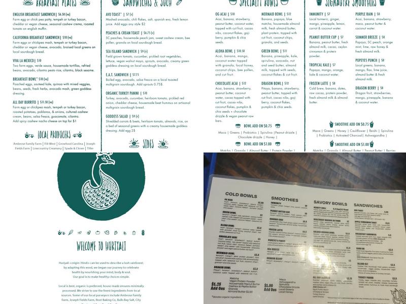 Huriyali Gardens Menu