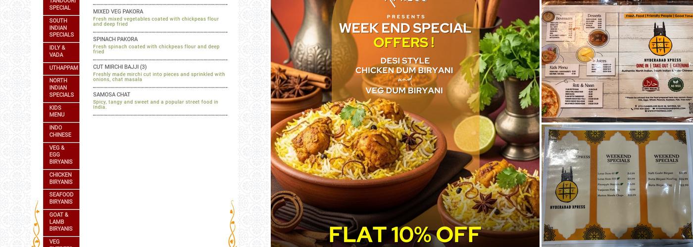 Hyderabad Xpress Menu