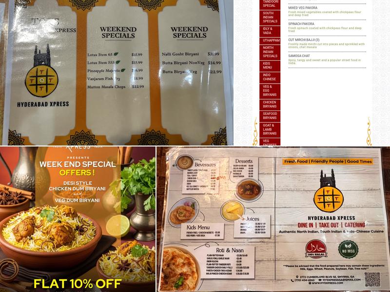 Hyderabad Xpress Menu