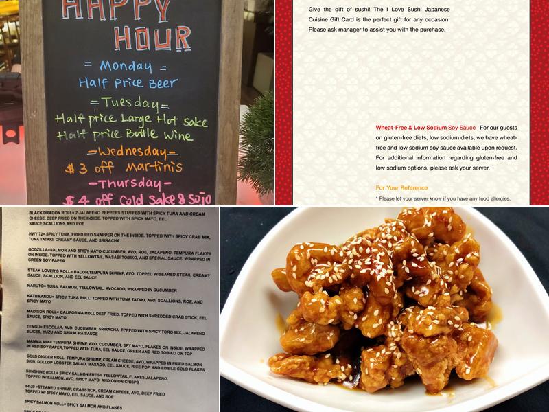 I Love Sushi Japanese Cuisine Menu