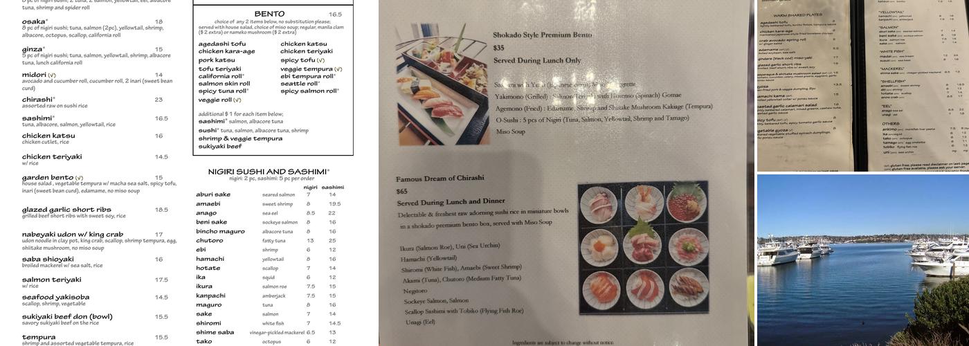 I Love Sushi on Lake Union Menu