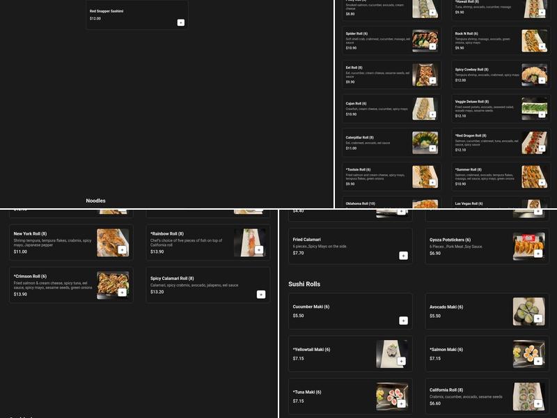 I Sushi Menu