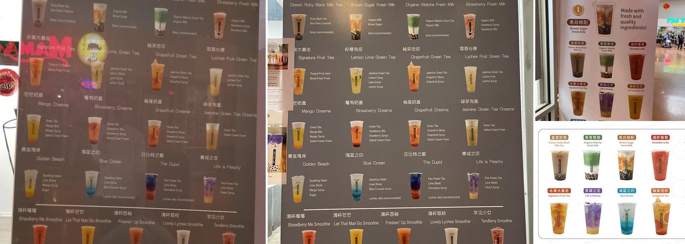 Boba Tea Lab Menu