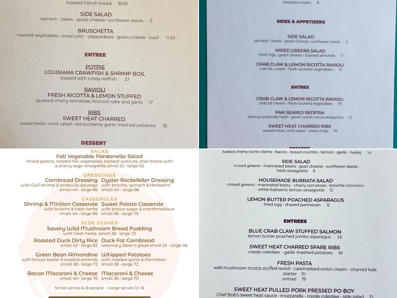 Iacovone Kitchen Menu