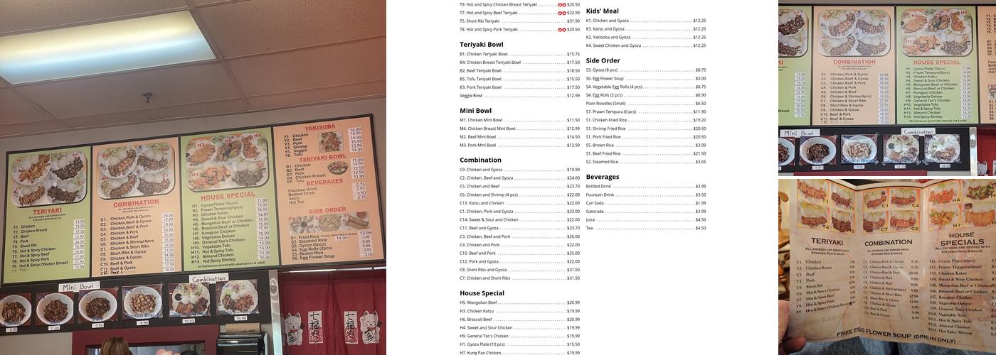 Ichi Teriyaki 28 Menu