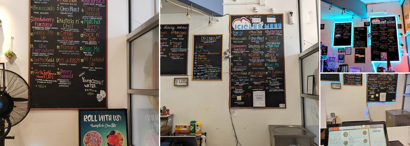 Icicles Menu