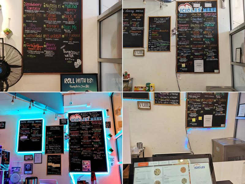 Icicles Menu